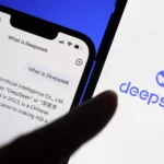 Screenshot of DeepSeek's user interface showing search results and analytics